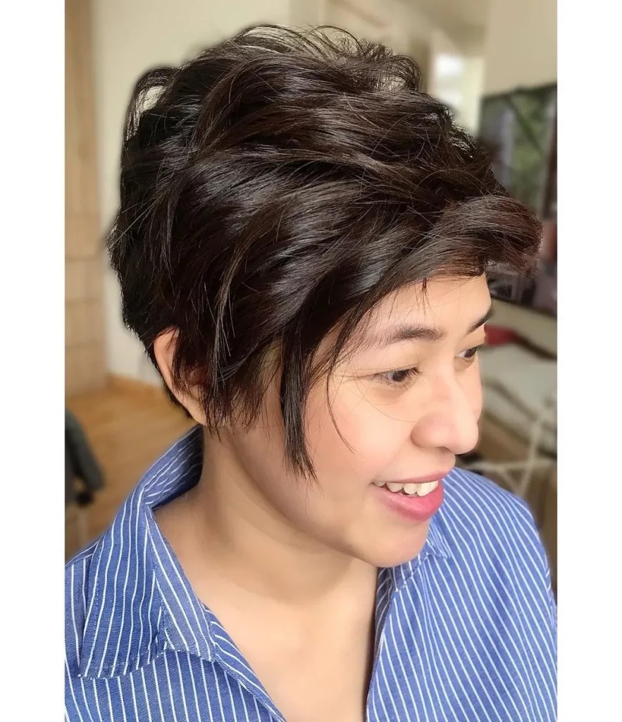 Long Choppy Pixie Cut @hairby_angelina_ine